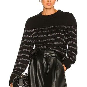 Rails Allegra Sweater in Black Metallic Cashmere Blend | Size Medium